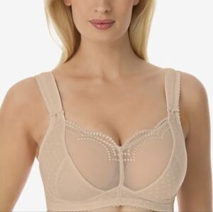 Catherines Comfort Choice Gel Strap White Sheer Bra Size 44B